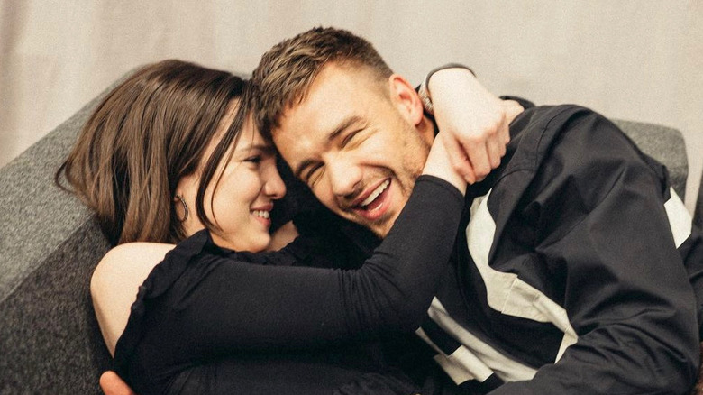 Maya Henry and Liam Payne hugging