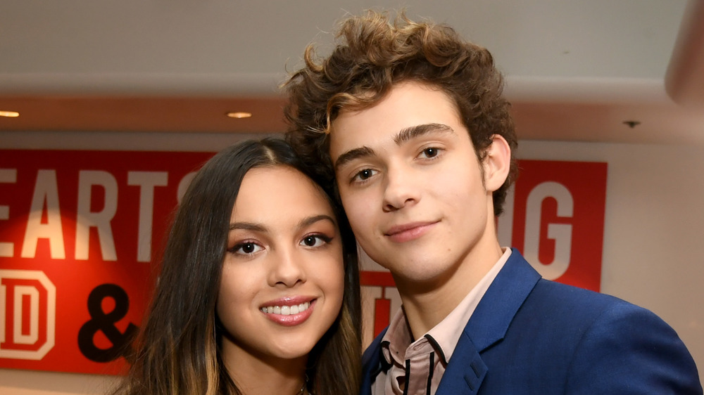 Olivia Rodrigo Josh Barrett smiling together 