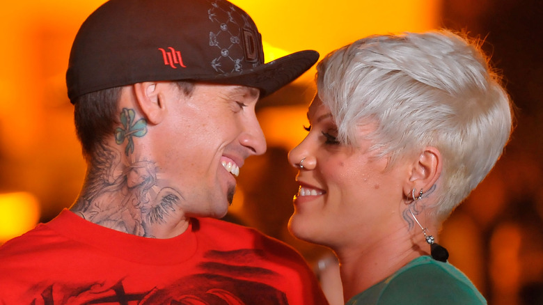 Pink looking at Carey Hart