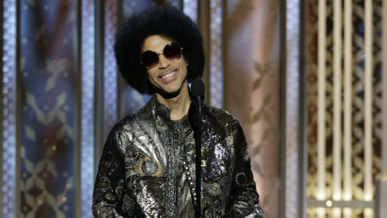 Prince smiling on stage