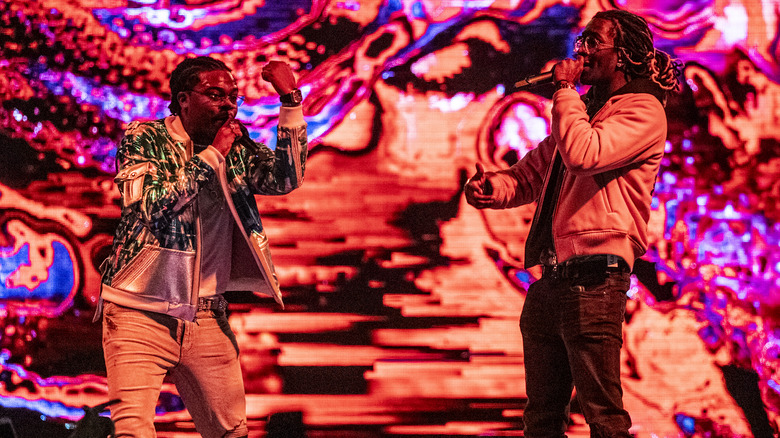 Gunna and Young Thug on stage