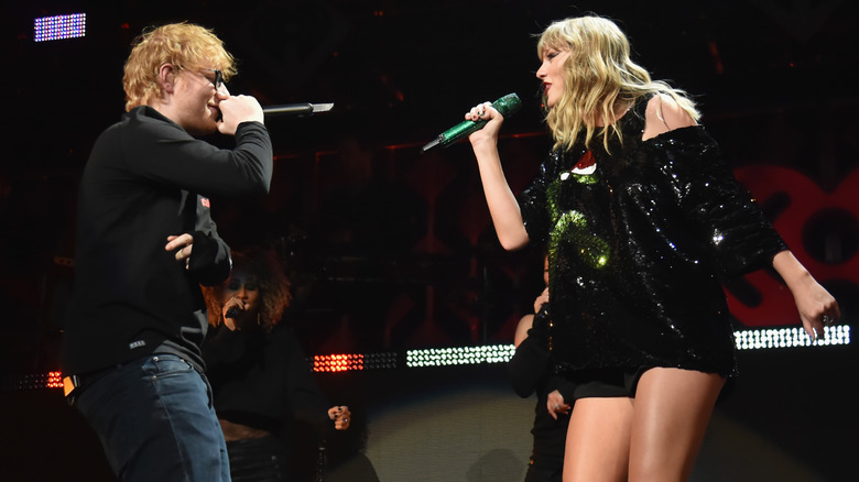 Ed Sheeran and Taylor Swift perform