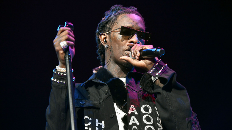 Young Thug performing on stage