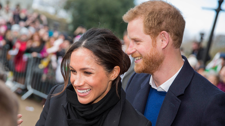 Prince Harry and Meghan Markle laughing 