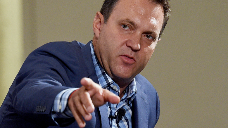 Adam Housley pointing