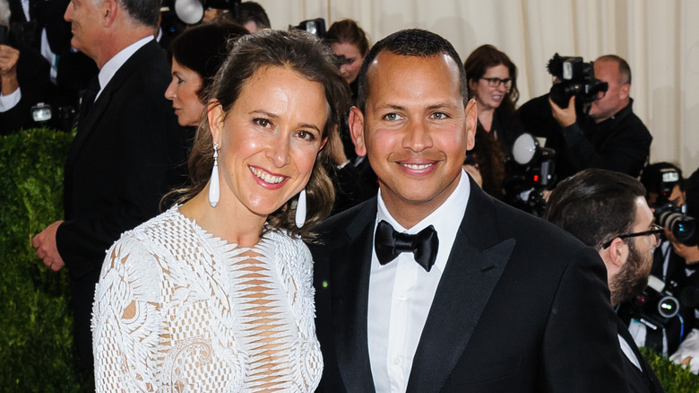 Alex Rodriguez and Anne Wojcicki pose 