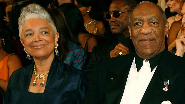 Camille Cosby sits with Bill Cosby