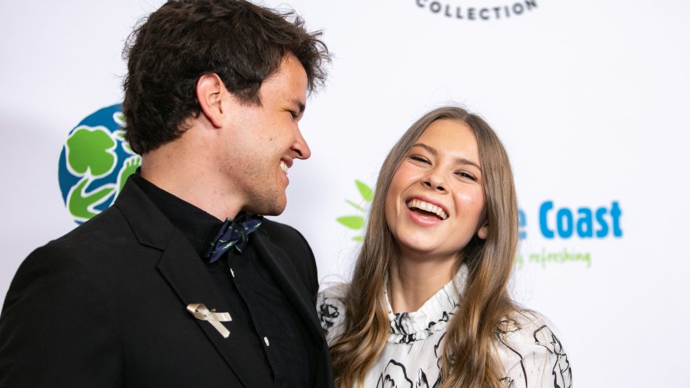 Chandler Powell and Bindi Irwin attend the Steve Irwin Gala Dinner at SLS Hotel