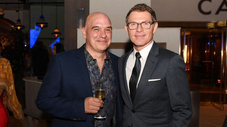 Michael Symon and Bobby Flay in 2019