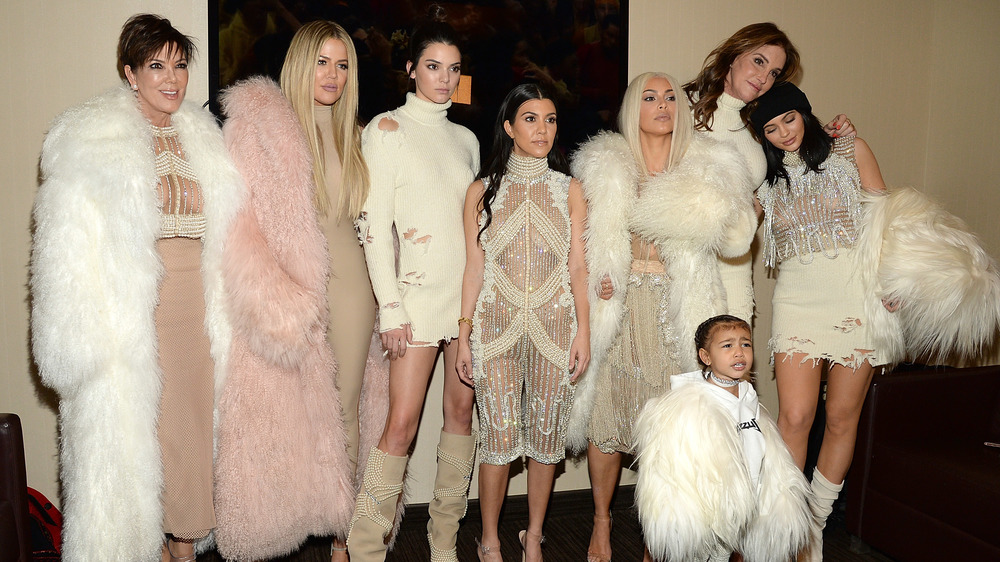 The Kardashian-Jenner family at a Yeezy event