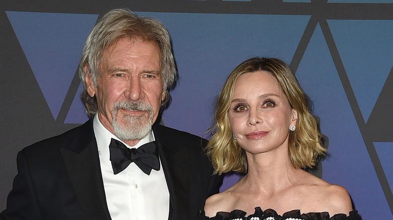 Calista Flockhart and Harrison Ford