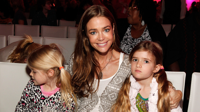 Denise Richards poses with Sami and Lola