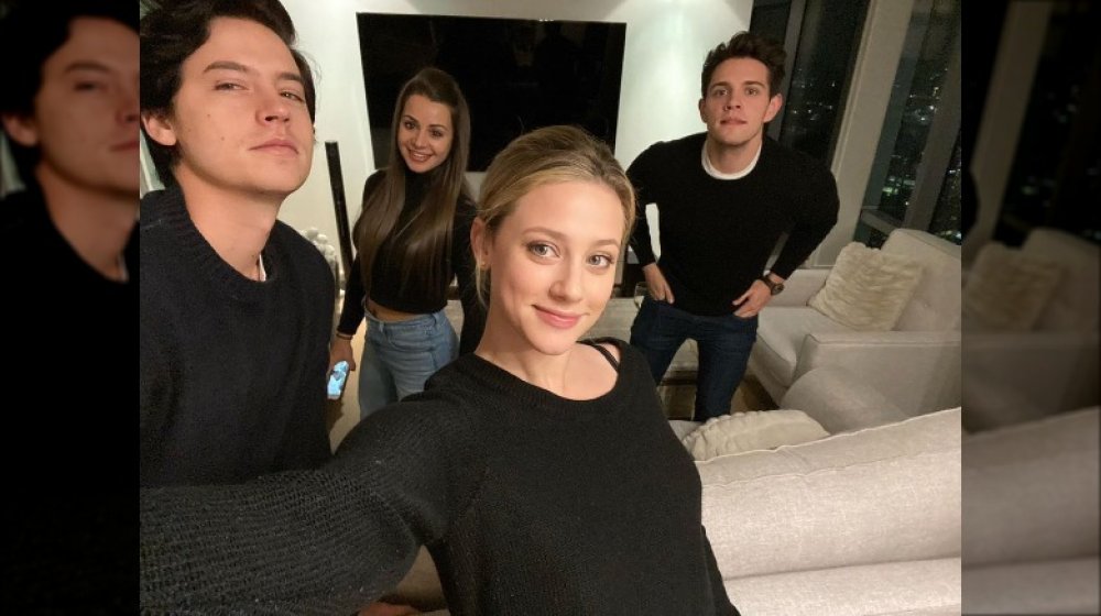 Cole Sprouse, Lili Reinhart with friends