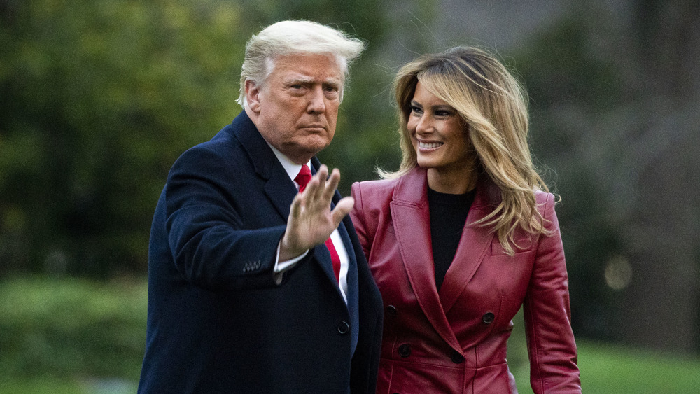 Donald and Melania Trump posing