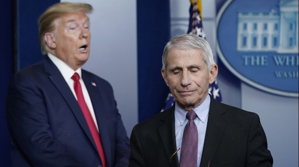 Dr. Anthony Fauci and former President Donald Trump