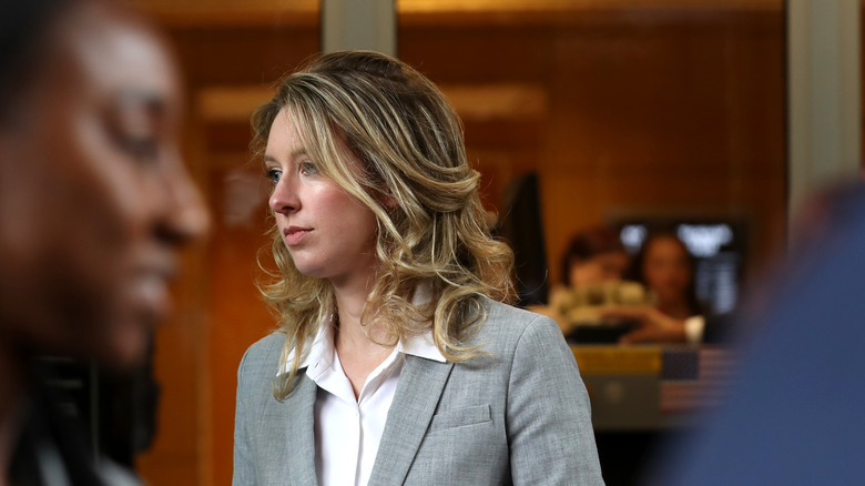 Elizabeth Holmes at a U.S. federal court