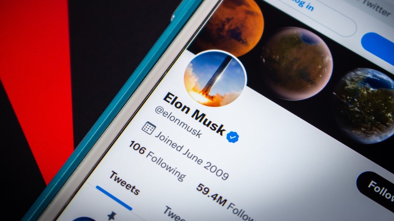 Elon Musk's Twitter on an iPhone