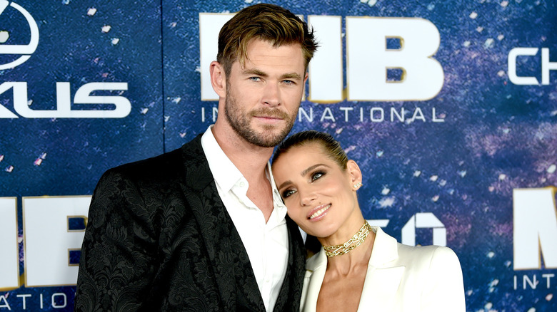 Chris Hemsworth and Elsa Pataky smiling