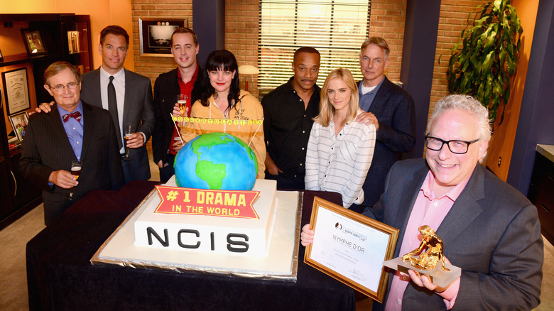 Emily Wickersham and the 'NCIS' cast in 2014