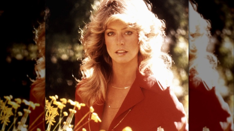 Farrah Fawcett posing in the 1970s