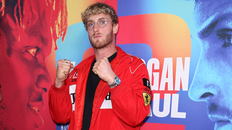 Logan Paul arriving at the screening of DAZN's '40 Days'