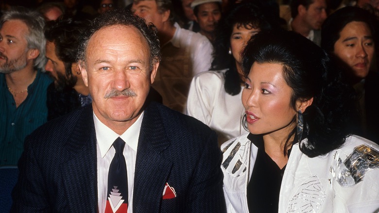 Gene Hackman and Betsy Arakawa sitting together