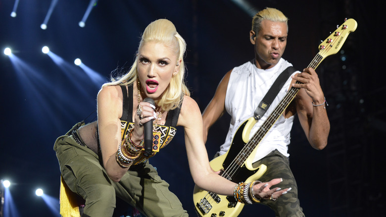 Gwen Stefani and Tony Kanal onstage in 2015