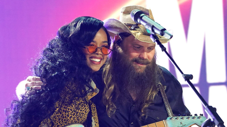 H.E.R. and Chris Stapleton at the 2021 CMT Awards