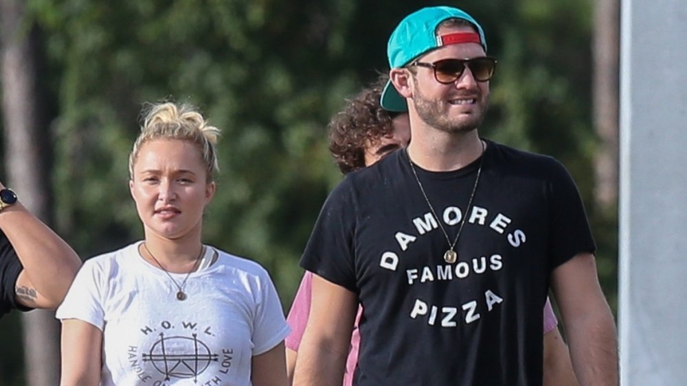 Hayden Panettiere and Brian Hickerson walking