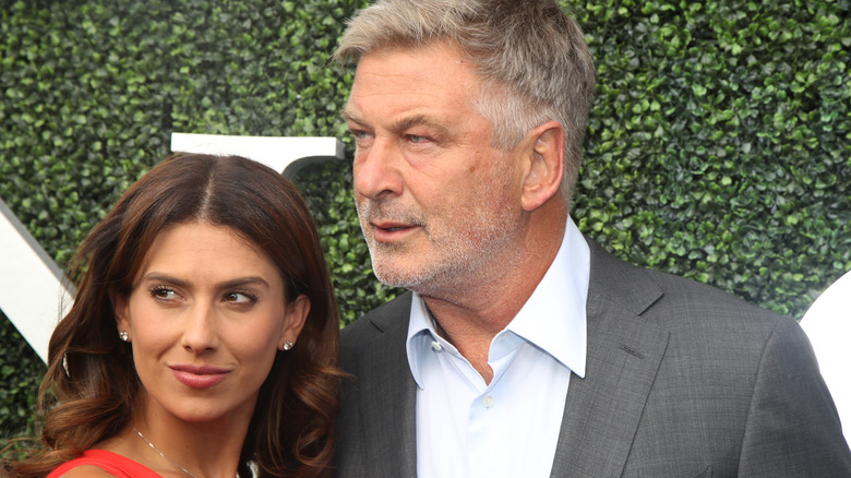 Hilaria and Alec Baldwin pose for a photo