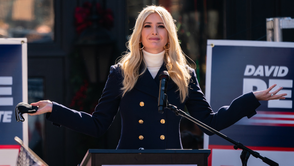 Ivanka Trump speaking at a campaign event in 2020