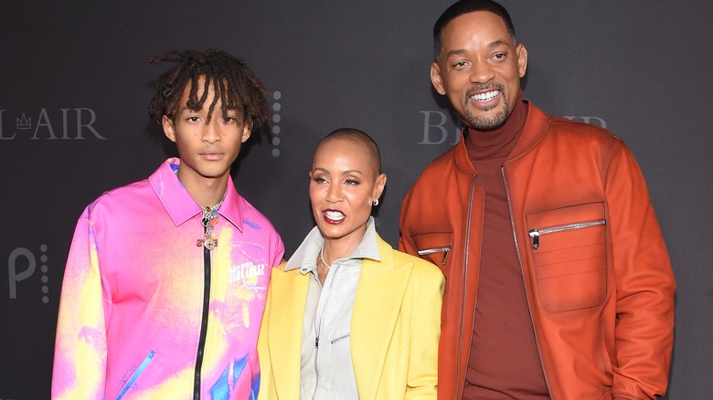 aden Smith, Jada Pinkett Smith and Will Smith arrives for Peacock's 'Bel-Air' Premiere