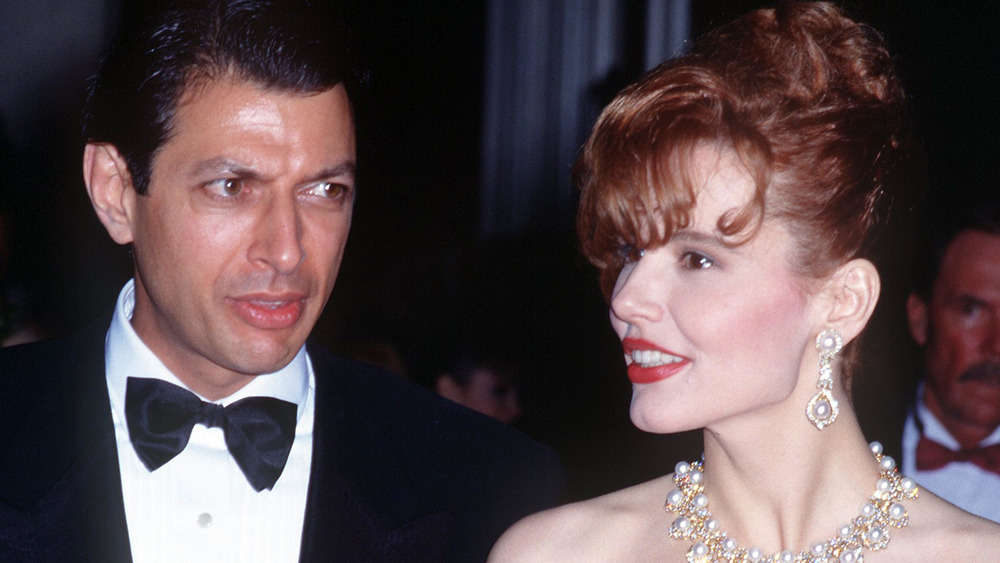 Jeff Goldblum and Geena Davis at a Hollywood event