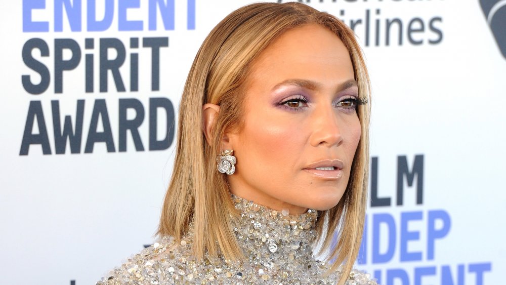 Jennifer Lopez arrives for the 2020 Film Independent Spirit Awards