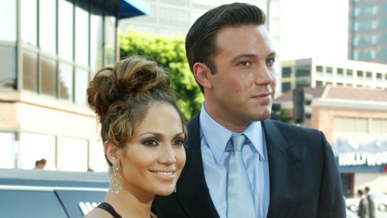 Jennifer Lopez and Ben Affleck smiling