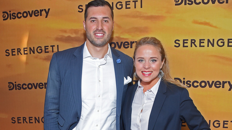 Jeremy Vuolo and Jinger Duggar pose together 