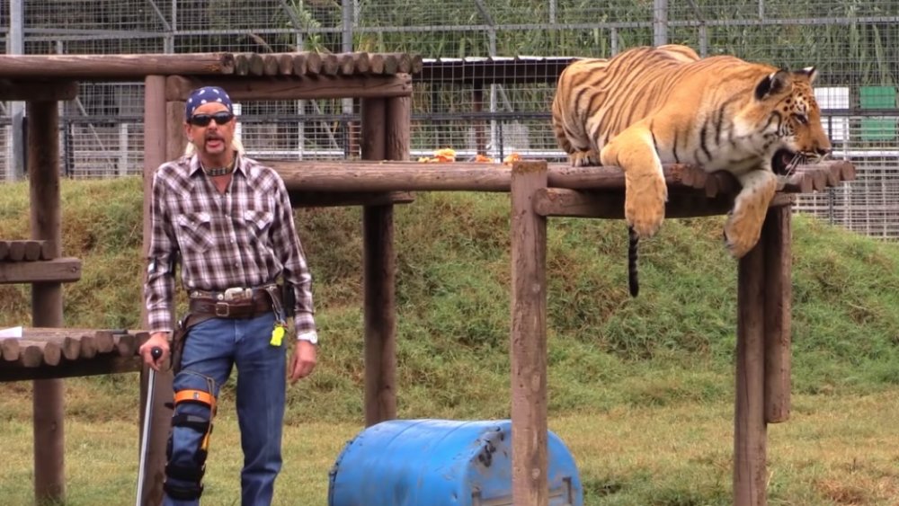 Joe Exotic with Tiger at G.W. Park