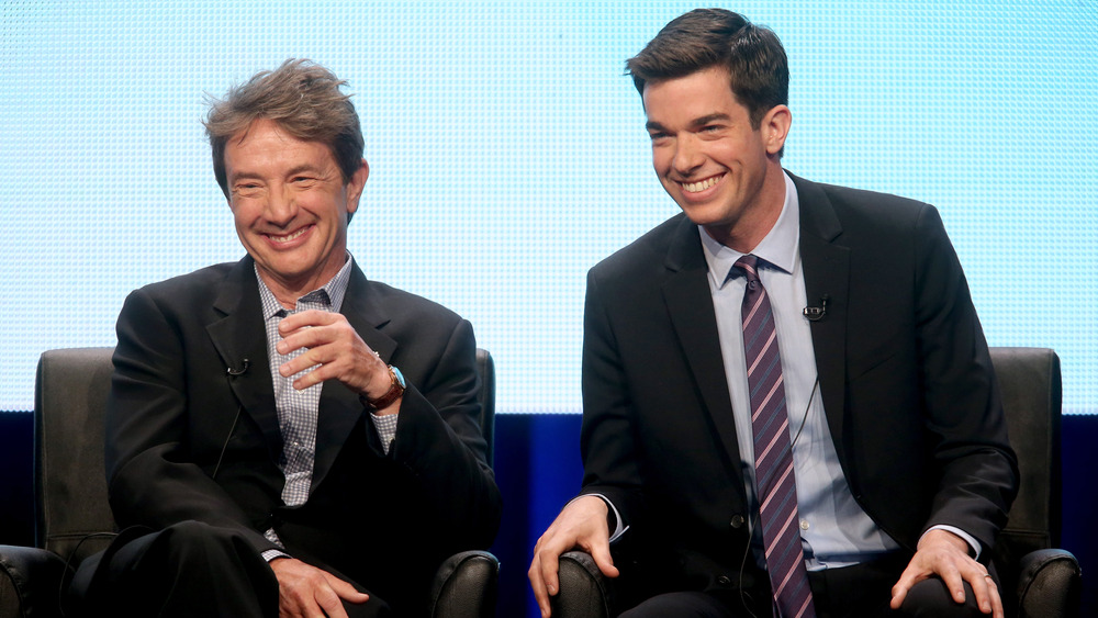 John Mulaney and Martin Short promoting Mulaney