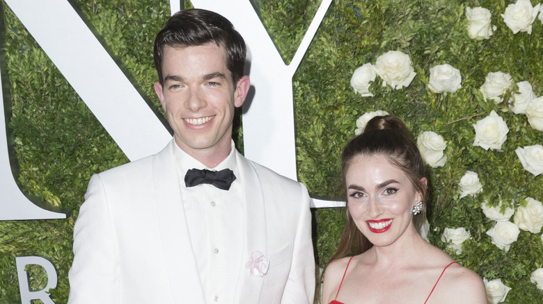 John Mulaney and Anna Marie Tendler at a red carpet event
