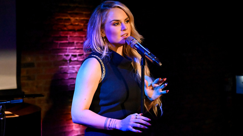 JoJo performing on stage