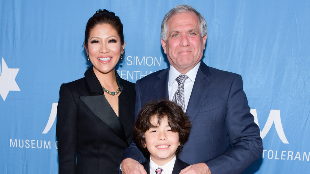 Julie Chen with her husband Les Moonves and son Charlie Moonves