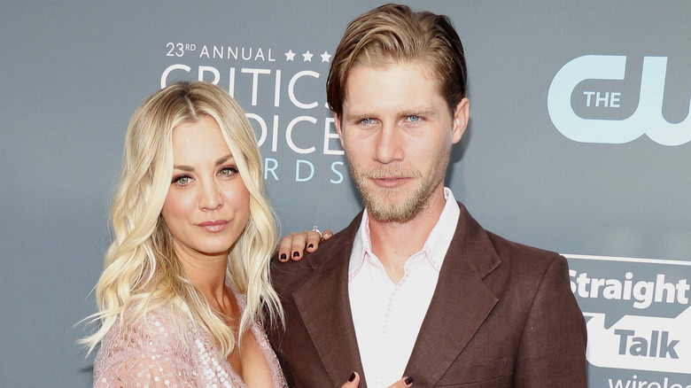 Kaley Cuoco and Karl Cook pose together