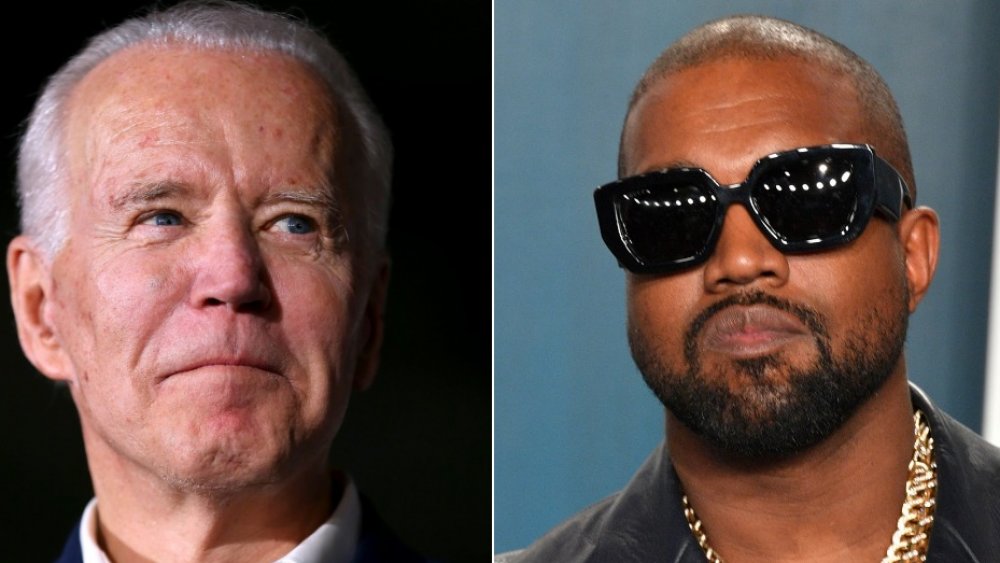 Joe Biden and Kanye West