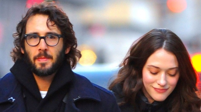 Josh Groban and Kat Dennings walking