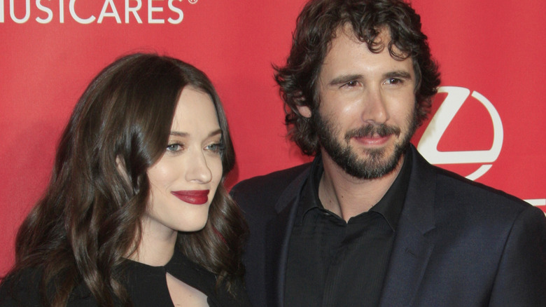 Kat Dennings and Josh Groban smiling