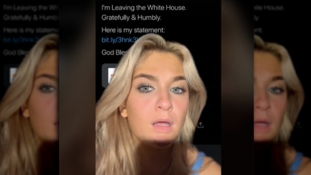 Claudia Conway comments on parents' resignations via TikTok