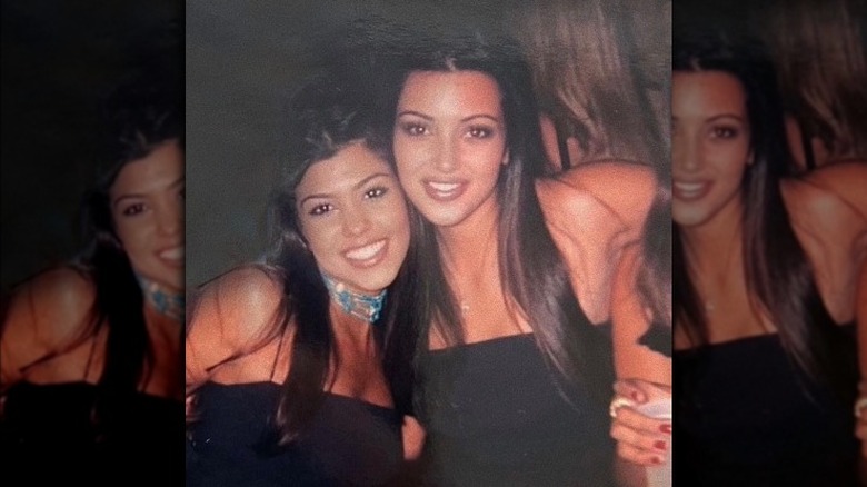 And older picture of Kim and Kourtney Kardashian