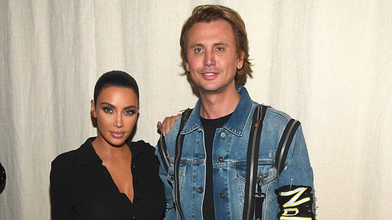 Kim Kardashian and Jonathan Cheban smiling