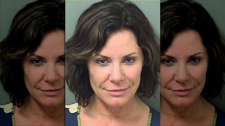 Luann de Lesseps posing for mugshot