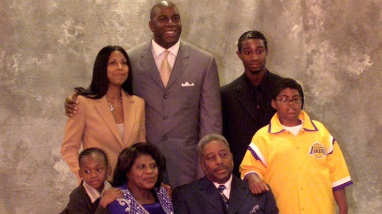 Magic Johnson with family